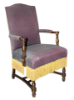 Picture of Purple Armchair with Fringe