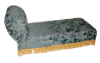 Picture of Brocade Chaise with Fringe