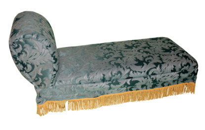 Picture of Brocade Chaise with Fringe